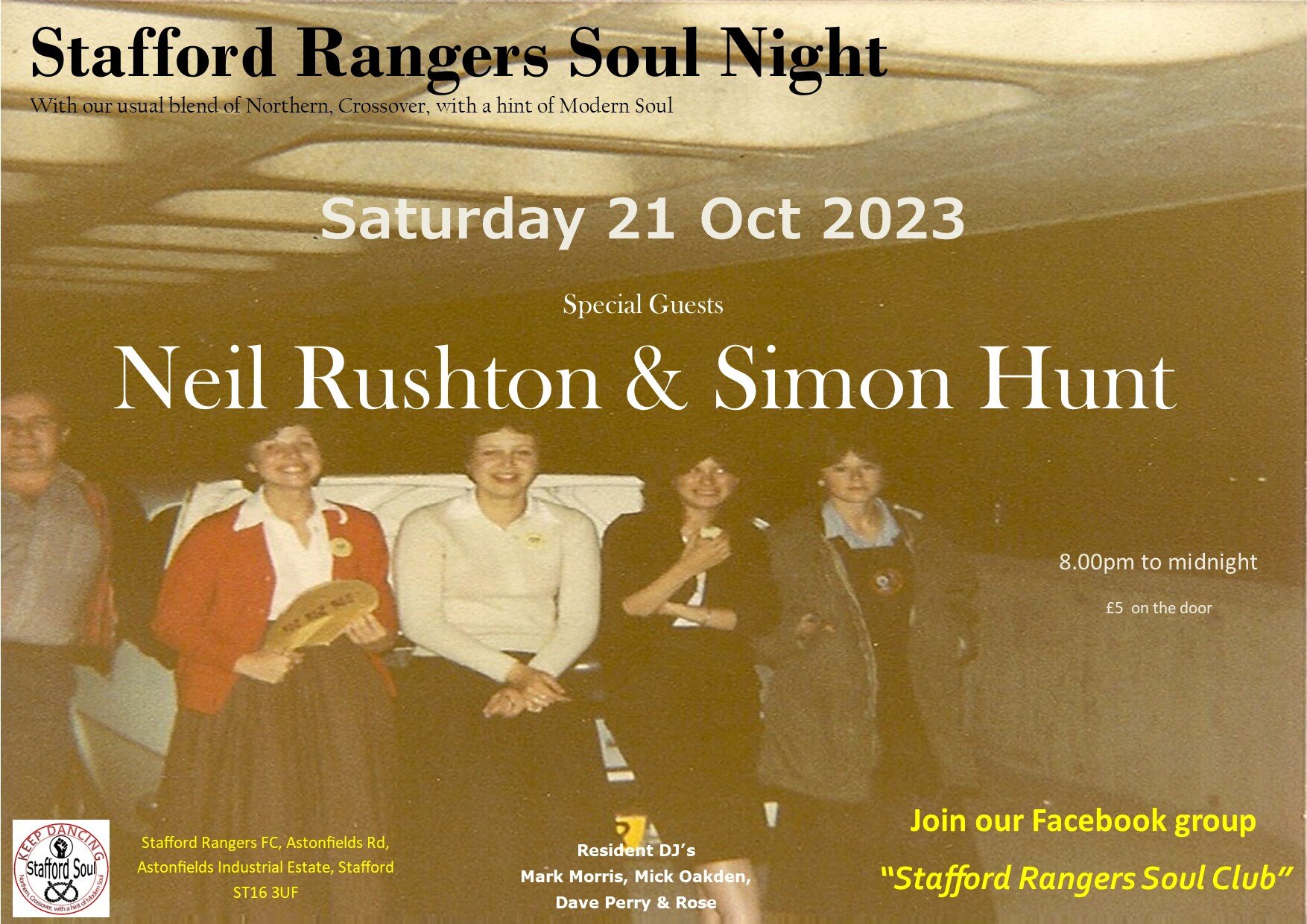 Stafford Soul the Rangers Simon Hunt & Neil Rushton Soul Nights